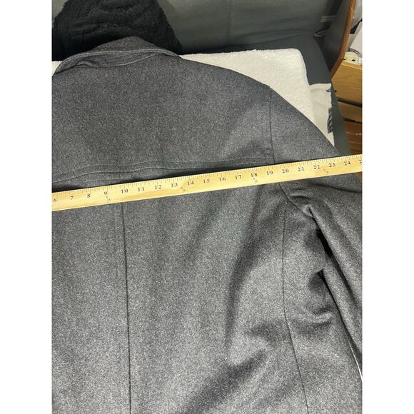 London Fog Mens Coat Gray Long Sleeve Sz Large L Button Up Wool Blend Dry Clean - Picture 5 of 16